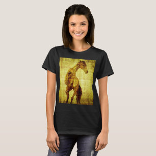 Frauen/Mädchen-Pferdet-shirt voll von sprirt T-Shirt