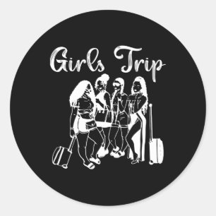 Frauen Mädchen Reise Urlaub Reise Hochzeit Runder Aufkleber