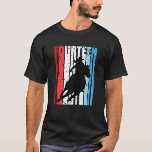 Frauen Mädchen Rodeo 14. Geburtstag Barrel Racing  T-Shirt