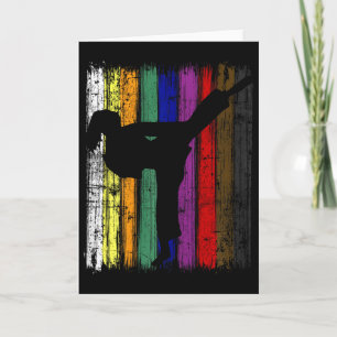 Frauen Mädchen Silhouette Karate Gürtel Farben Karte
