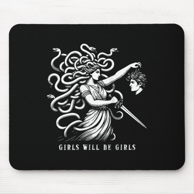 Frauen Mädchen Wird Mädchen Weibliche Medusa Lusti Mousepad (Vorne)