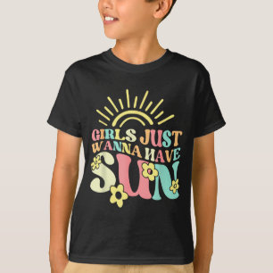 Frauen Mädchen wollen nur Sonne lustiger Urlaub T-Shirt