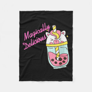 Frauen Magisch Leckeres Einhorn Boba Kawaii Bub Fleecedecke
