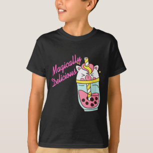 Frauen Magisch Leckeres Einhorn Boba Kawaii Bub T-Shirt