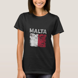 Frauen Malta-Flagge Distressed   Männer Frauen Kin T-Shirt