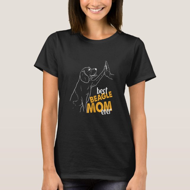 Frauen Mama Bester Beagle je Beagle Jumper Mama Be T-Shirt (Vorderseite)