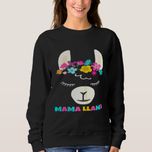 Frauen Mama Lama Alpakafreunde Mütter Idee Sweatshirt
