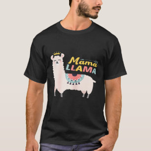 Frauen Mama Lama Anbetungswürdige Alpakas Mamma La T-Shirt