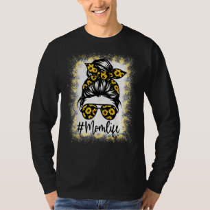 Frauen Mama Leben gebleicht Mama Leben Sonnenblume T-Shirt
