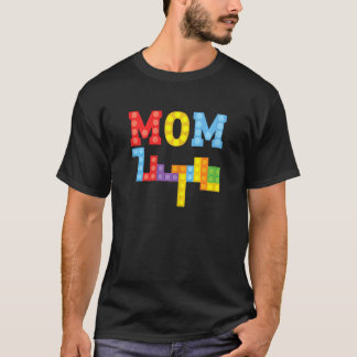 Frauen Mama Meister Erbauer Mutter Bausteine B T-Shirt