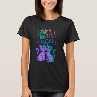 Frauen Mama Vater Katzenklatschin Eigentümer Niedl T-Shirt