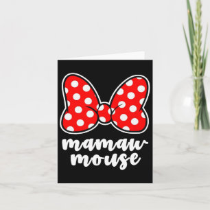 Frauen Mamaw-Maus-Familienurlaub-Bogen Karte