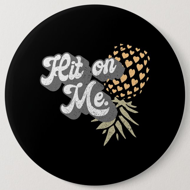 Frauen Männer Ananas Subtile Swinger 2 8 Button (Vorderseite)