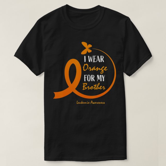 Frauen Männer, die ich Orange für meine Bruder Leu T-Shirt (Design vorne)