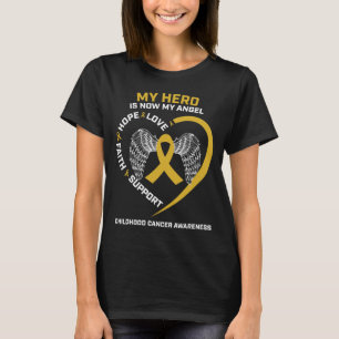 Frauen Männer Held Ist Engel Kindheit Krebsbewusst T-Shirt
