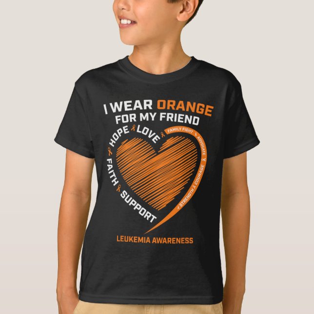 Frauen Männer Orange für meine Freundin Leukämie A T-Shirt (Vorderseite)