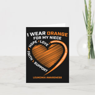 Frauen Männer Orange für meine Nichte Leukämie Awa Karte
