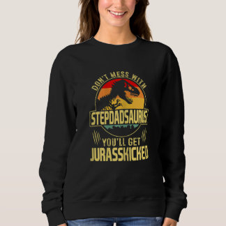 Frauen Männer Stepdadsaurus Dinosaurier Rex Vintag Sweatshirt