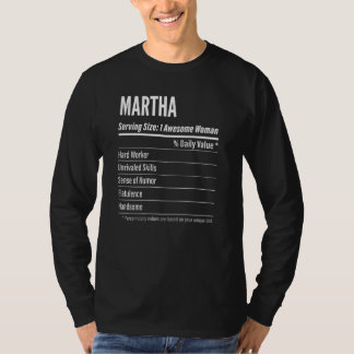 Frauen Martha ernährungsphysiologische Fakten für T-Shirt