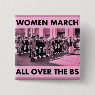 Frauen-März ganz über den BS 2 Zoll-Quadrat-Knopf Button