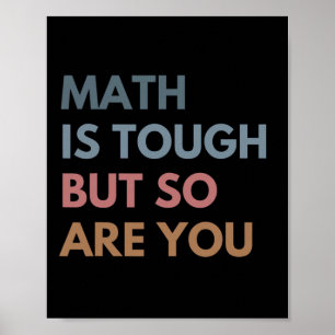 Frauen Mathe ist hart, aber du auch Mathe-Lehrerin Poster
