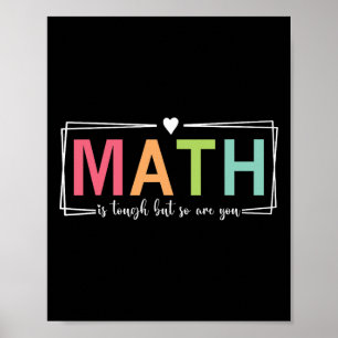 Frauen Mathe ist hart, aber du auch Mathe-Lehrerin Poster
