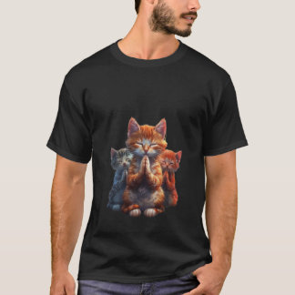 Frauen meditieren Kätzchen Heilig Meditieren Katze T-Shirt