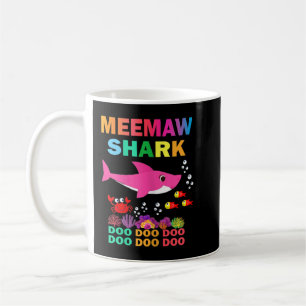 Frauen Meemaw Hai Shirt Matching Family Mother Kaffeetasse