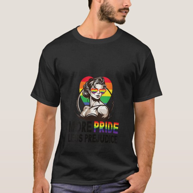 Frauen mehr Stolz weniger Vorurteil Lgbt Gay Proud T-Shirt (Vorderseite)