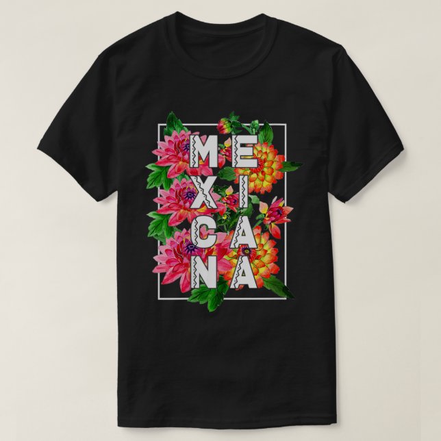 Frauen Meicana Latina Proud mit Dalia National Fl T-Shirt (Design vorne)