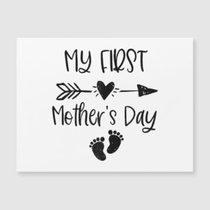 Frauen mein erster Muttertag für Schwangerschaft i Magnetkarte