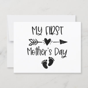 Frauen mein erster Muttertag für Schwangerschaft i Postkarte