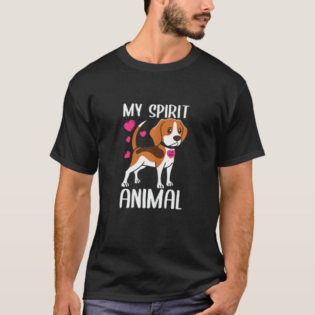 Frauen mein Geist Tier Beagle Hund I Liebe Mama Ne T-Shirt (Vorderseite)