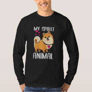 Frauen mein Geist Tier Spitz Hund I Liebe Mama T-Shirt