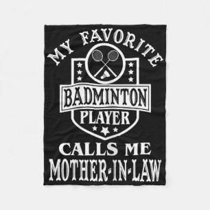 Frauen mein Lieblings-Badminton-Spieler ruft mich Fleecedecke