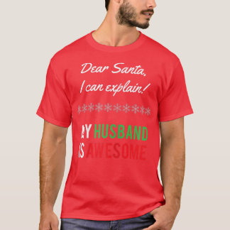 Frauen mein Mann ist Phantastisch, liebe Santa I k T-Shirt