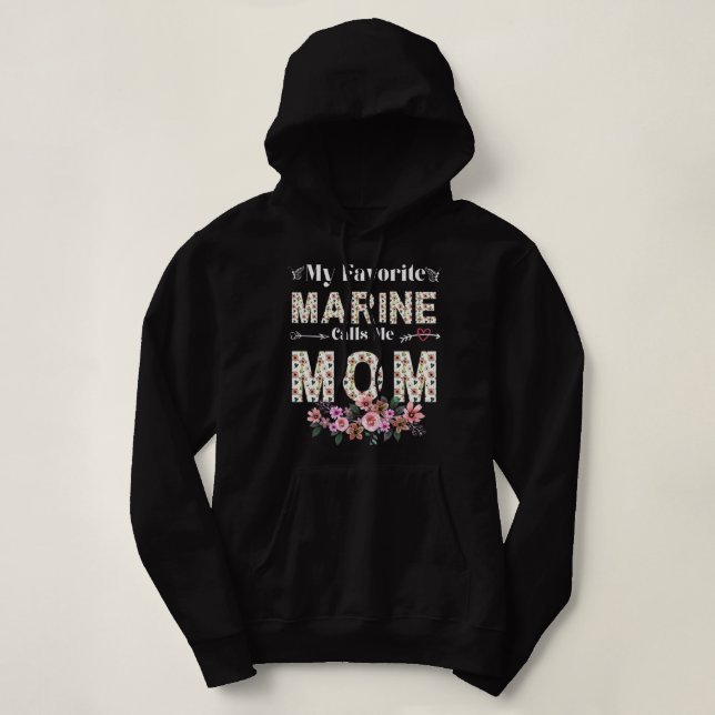 Frauen meine Lieblings-Marine nennt mich Mama Shir Hoodie (Design vorne)