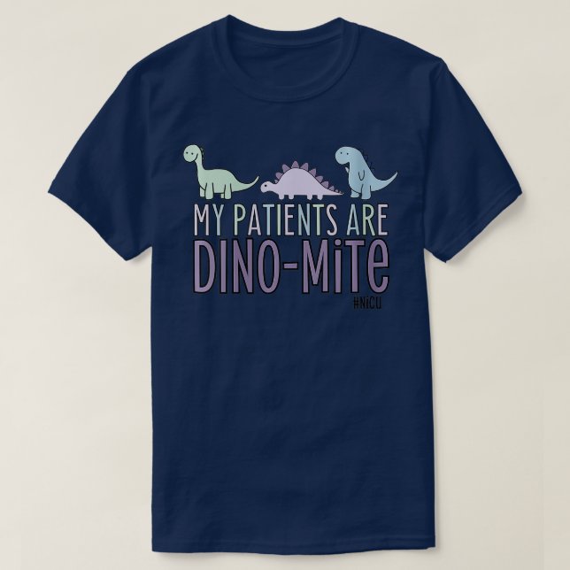 Frauen Meine Patienten sind Dinomit NICU VNeck T-Shirt (Design vorne)