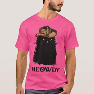Frauen Meowdy Black cas für Frauen Meow und Howdy T-Shirt