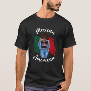 Frauen mexikanische Afro-Amerikanerin Königin Diva T-Shirt