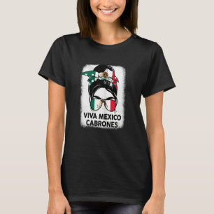 Frauen mexikanische Flagge Girl Viva Mexico Cabron T-Shirt