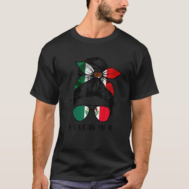 Frauen mexikanische Mama Bandana Mexico Flag Funny T-Shirt (Vorderseite)