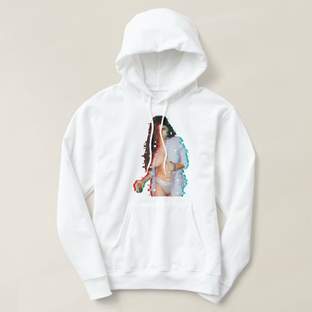 Frauen Mia Khalifa Glitched Art Hoodie (Design vorne)