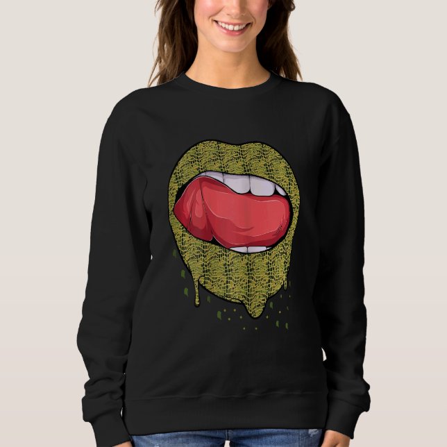 Frauen Mini Croco Lizard Bryophyte Print Driving Sweatshirt (Vorderseite)