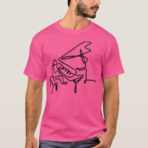 Frauen Minimalistische Klavier T-Shirt