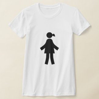 Frauen Minimalistischer Stockfigur-Icon-T-Shirt T-Shirt