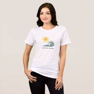 Frauen Minimalistischer Tropischer Vibe T-Shirt -  Tri-Blend Shirt