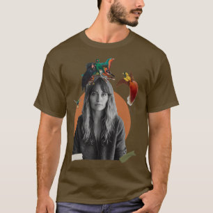 Frauen mit Abstrakter digitaler Vogelkolage T-Shirt