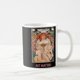 Frauen mit Blumen Paris Mucha Art Nouveau Kunst Kaffeetasse