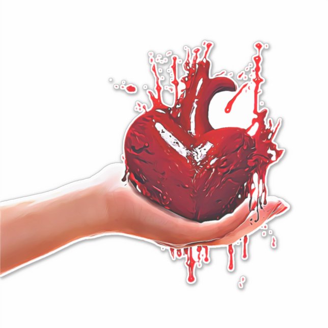 Frauen mit blutiger Herzogtum Art Aufkleber (Vorderseite)